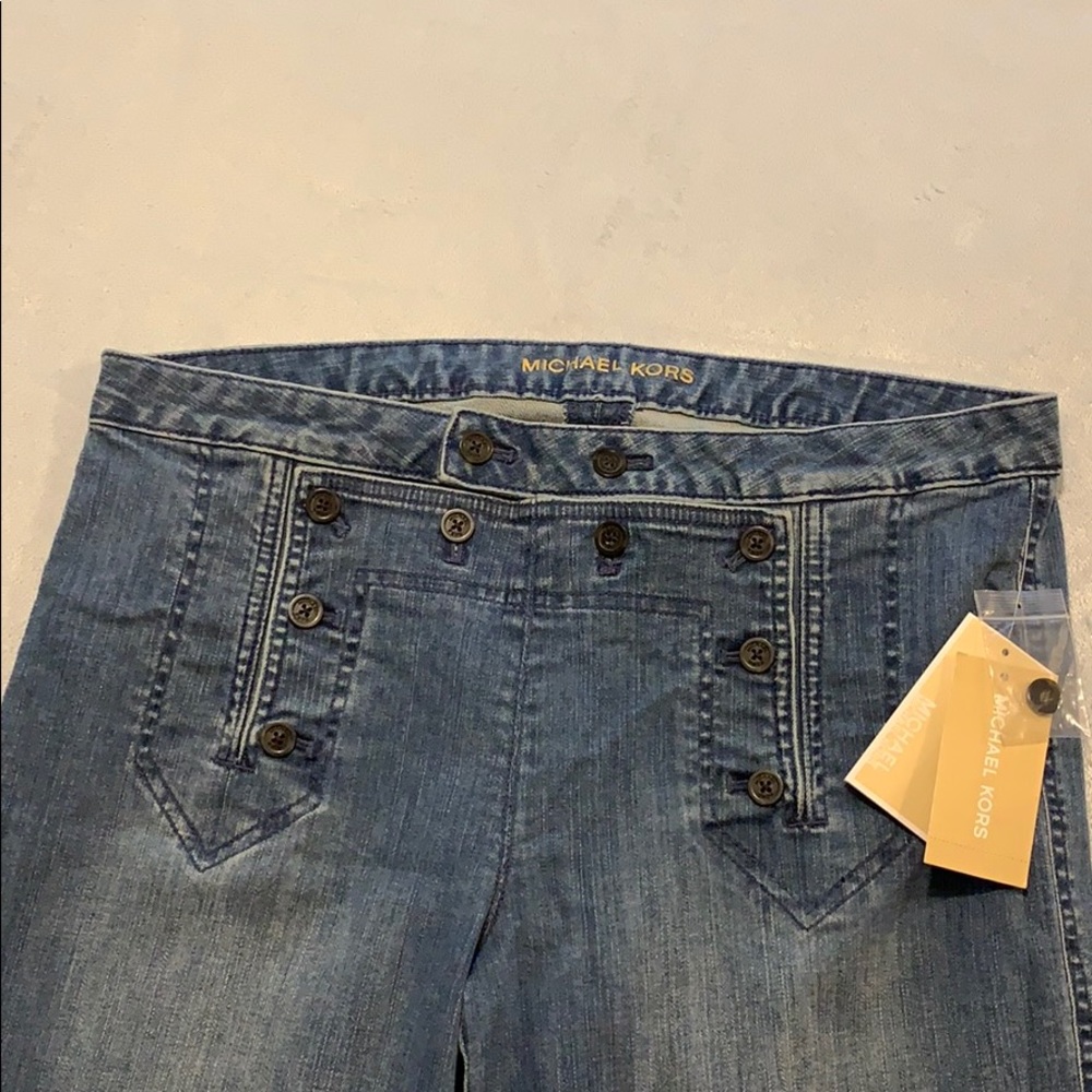 NWT Michael Kors Light Wash Crop Jeans Size 10 - Picture 5 of 7